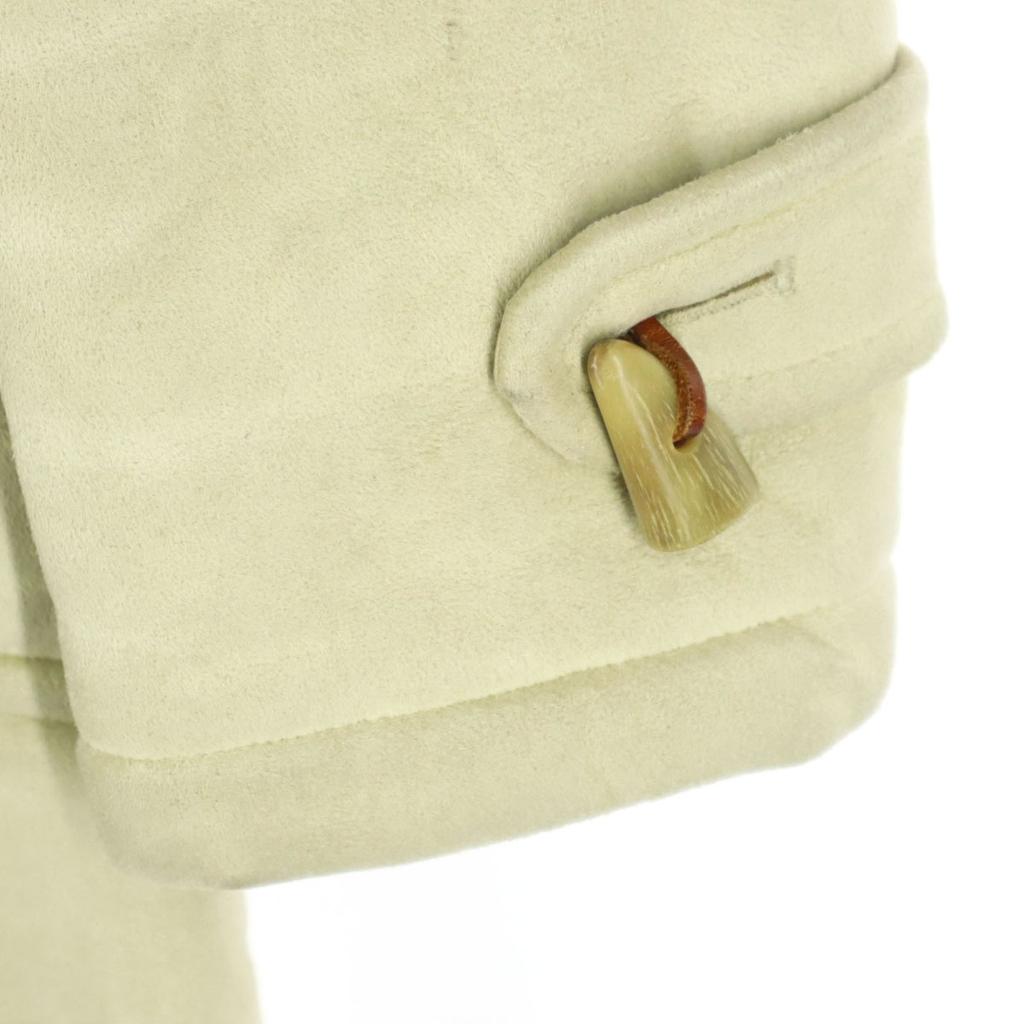 Gloverall 90s Old British Faux Shearling Lining Duffel Coat Ivory Women Used