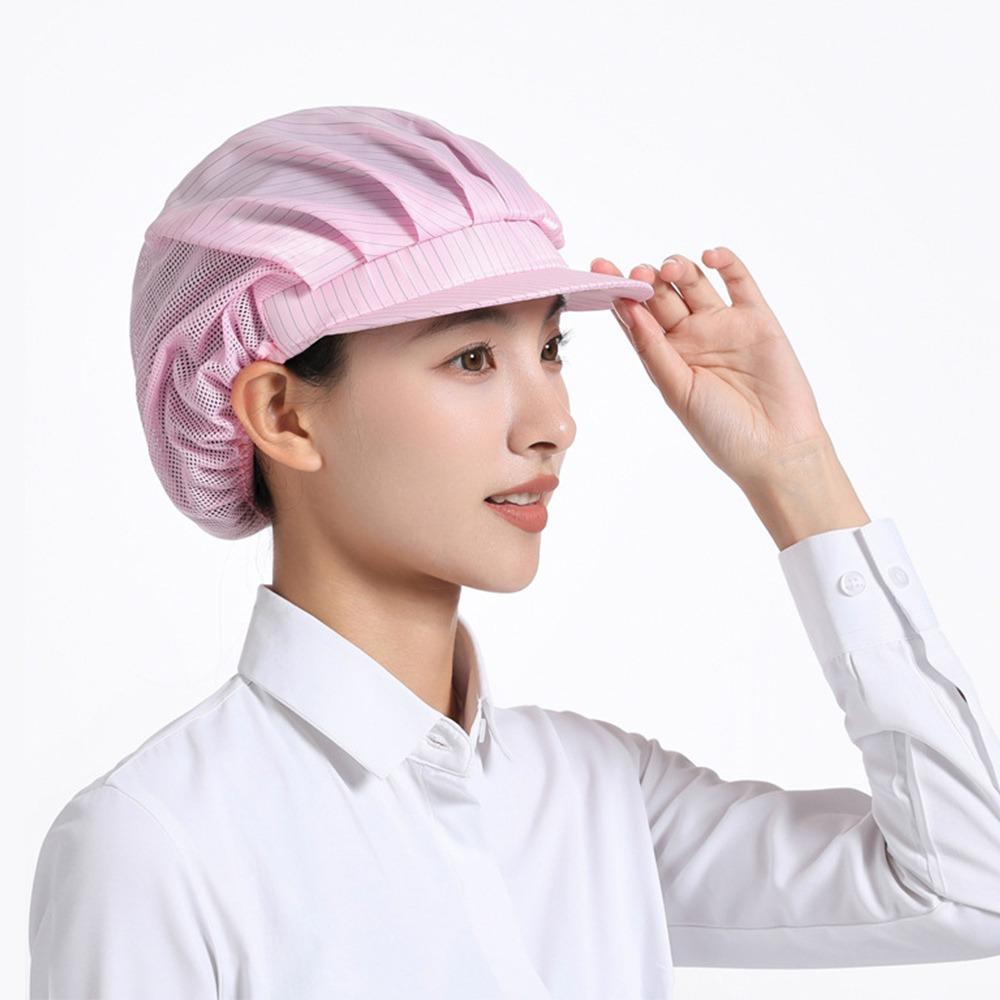 New Cotton Dust Proof Cap Lightweight Solid Color Mesh Cap Work Headband Canteen Catering