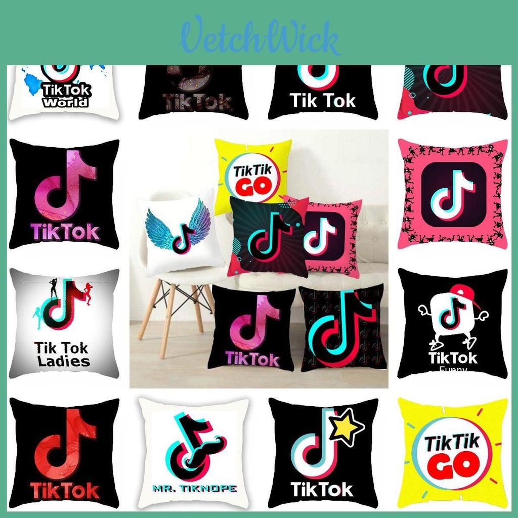 Tiktok Design Soft Pillow Case Luxurious Cushion Cover For Sofa And Car Decor 18inch