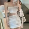 Women's Dress Dropped Waist Slim Versatile Strapless Summer