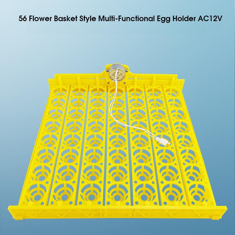 56 Eggs Incubator Turn Tray Chickens Ducks Poultry Fully Automatically Brooder Turntable Turn Eggs Incubation Equipment New