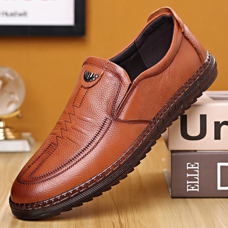 

Кожаные мужские туфли без застежек, модные, Set foot, повседневные, из натуральной кожи, мужские мокасины, мужские туфли на плоской подошве, мокасины, мужская обувь ручной работы 10