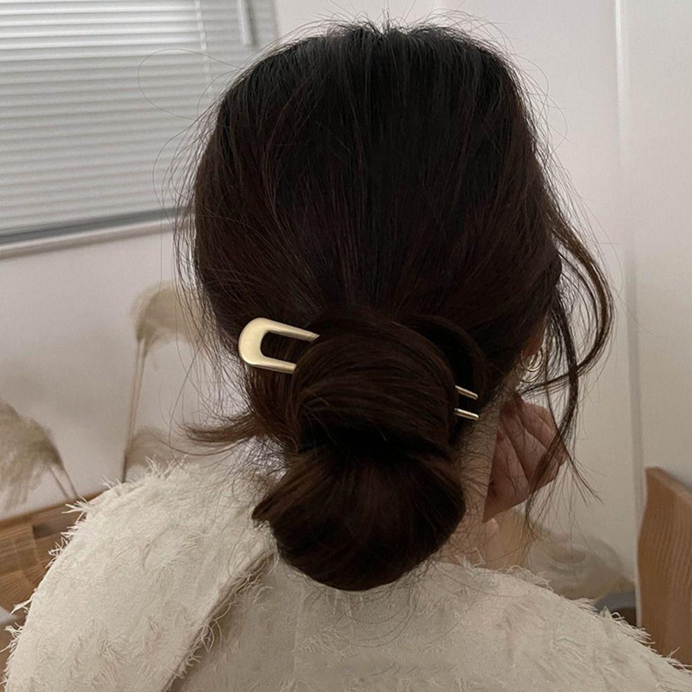 Metal U Shape Barrettes Electroplate Chinese Hair Pin High Quality Hair Clip  Hair Accessory