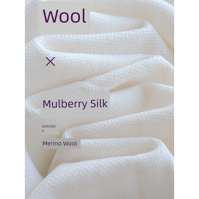 Mulberry Silk Fleece Knitted Shirt Men's Long Sleeve 2024 New Spring and Autumn Knit Foreign Trade Men's Casual Shirt