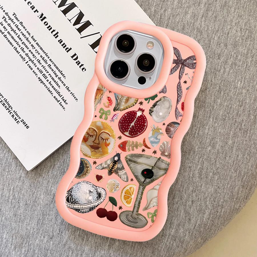Personality Love Painted Soft Phone Cover Case for iPhone 8 XR 13 16 Pro Max 14 12 17 Air 11 15 Plus