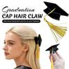 Creative Bachelor Hat Hairpin Yellow Tassels Commencement Hair Accessory  Graduation Season