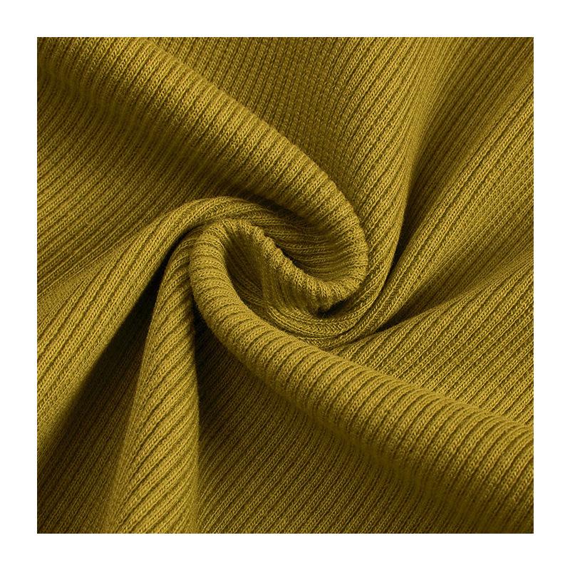 21s Pure Cotton Spandex Ribbed Fabric for Sweatshirt Neckline, Cuffs, and Hem