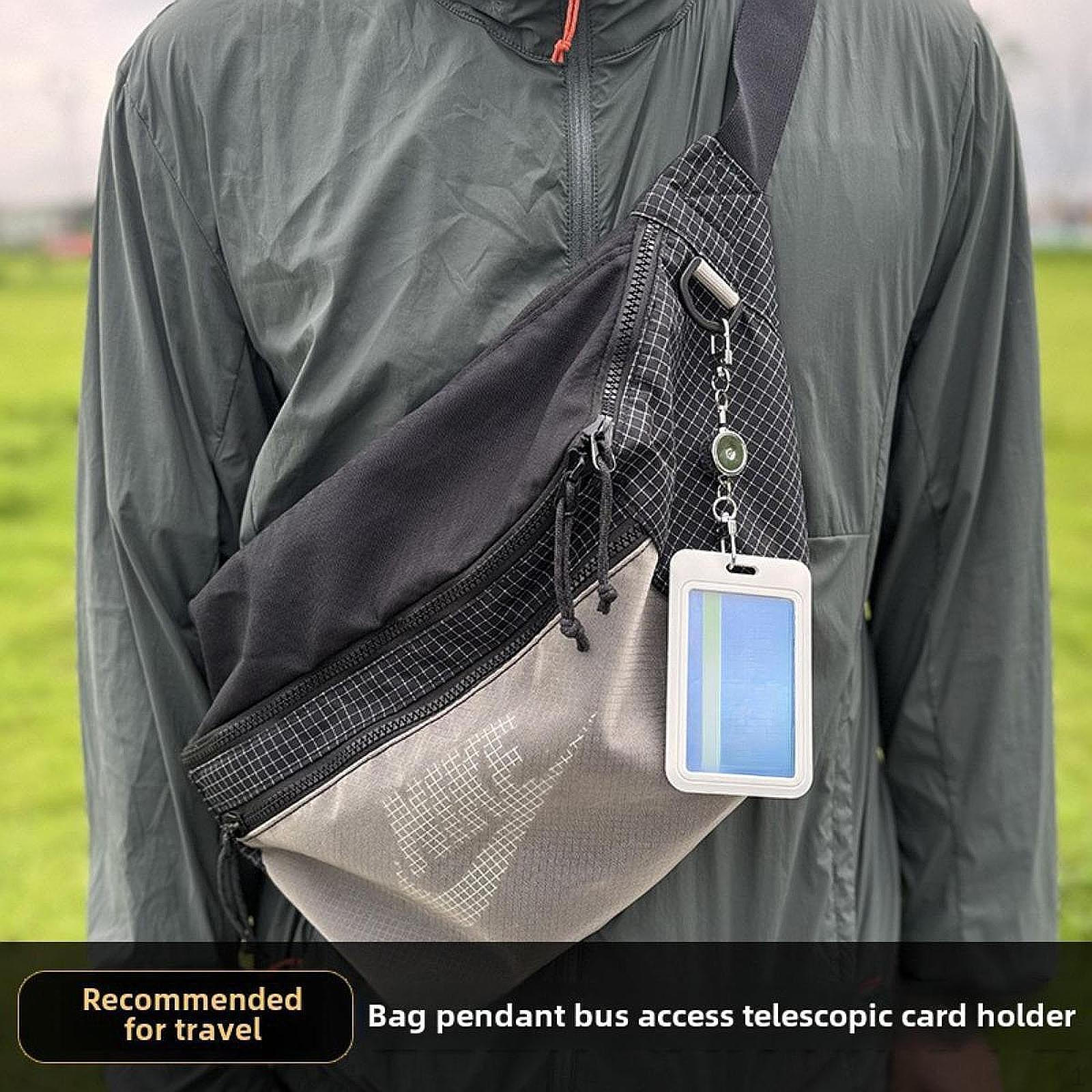 

Держатель для удостоверения личности с выдвижной функцией для именных бирок на фабриках и в школах чёрный