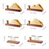Stainless Steel Tissue Holder Toothpick Tube Gold-plated Napkin Storage Walnut Metal Napkin Rack Tableware Display Rack Gift