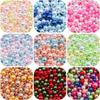 ABS Non-Porous Pearl-Plated Colored Round Beads for DIY Crafts and Fashion Accessories