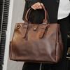 Retro Handbag Briefcase Fashion Men Crossbody Bag Men Large Capacity Top-Handle Bags with Strap Shoulder Messenger Bag Handbag