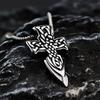 Vyriškas dvipusis vikingų skydo kaklo papuošalas - retro nerūdijančio plieno pakabukas