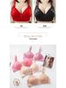Shantou Women's Wire-Free Red Bra: Thin, Plus Size, Middle-Aged & Elderly, Adjustable, Side Support for Underarm Fat.