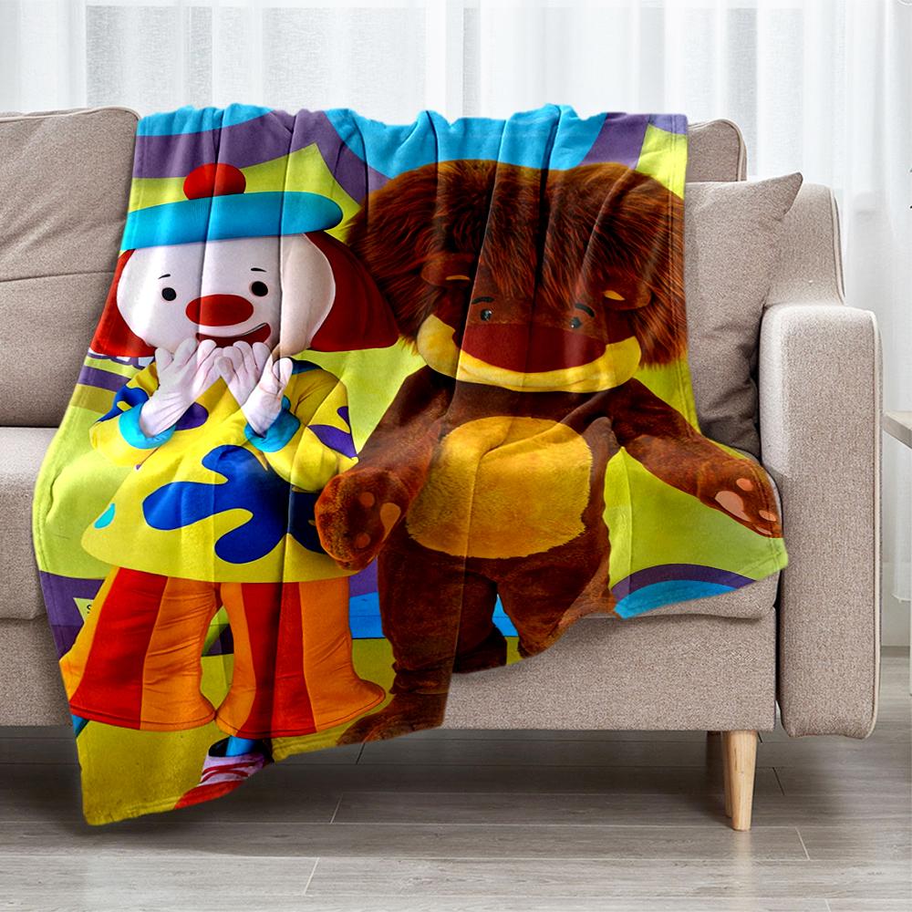 JoJo's Circus Theme Printed Blanket - Perfect for Couch, Bed, Travel & Outdoor Use | Machine Washable, Cozy & Durable.