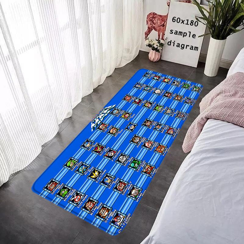 Interior Floor Mat Doormat Mega Man X8 Rockman Non-slip Foot Rug Rectangle Kitchen Carpet Bedroom Bedside Mats Home Decor