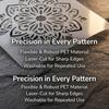 24PCS clear carved patterns stone painting templates  daily pattern drafting creation