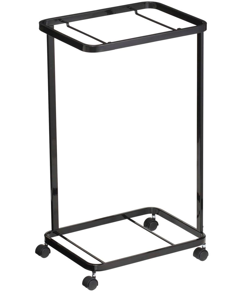 Yamazaki Laundry W40 X D29 X Tower with 3350 Cart, 2-Tier, Black, Approx. H69.5cm, Series, Casters,