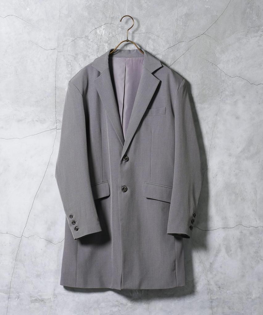 TPU Chester Coat Size Light Long Tailored Suit Long Slim Ceremony [JIGGYS SHOP] M, Gray, Jacket, 2-Button Closure, Business, Office, Casual, Coat,