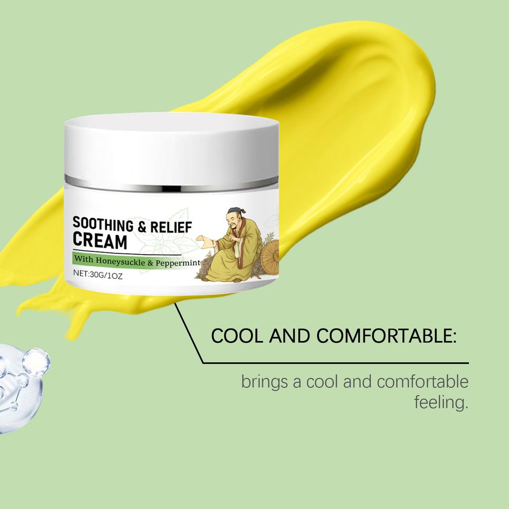 Soothing Relief Cream Cool Moisturizing Cream, Soothes And Protects Irritated Skin 30g