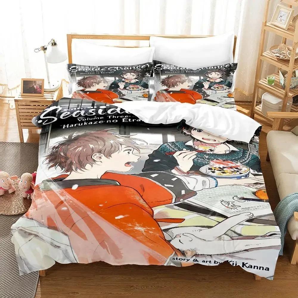 3D Print Seaside Stranger Bedding Set Cartoon Anime three-piece set Adult Kid Bedroom Duvet cover Sets Home Textiles Bedding set