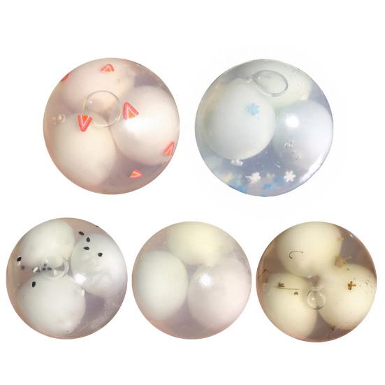Crispy Sweet Dumplings Squeeze Ball DIY Shapeable Stress Ball Slow Rising Anxiety Relief Stretchy Transparent Ball Sensory Fidget Toy