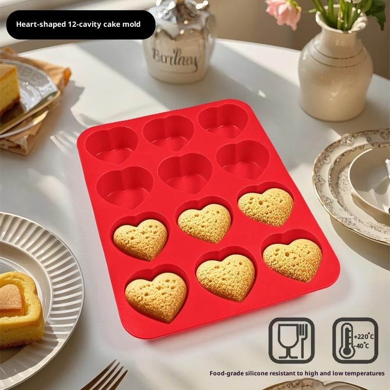 Heart Shaped Chocolate Silicone Baking Molds For French Dessert Mousse Pastry Fondant Candy Gummy Cake Decoration Bakeware Mold