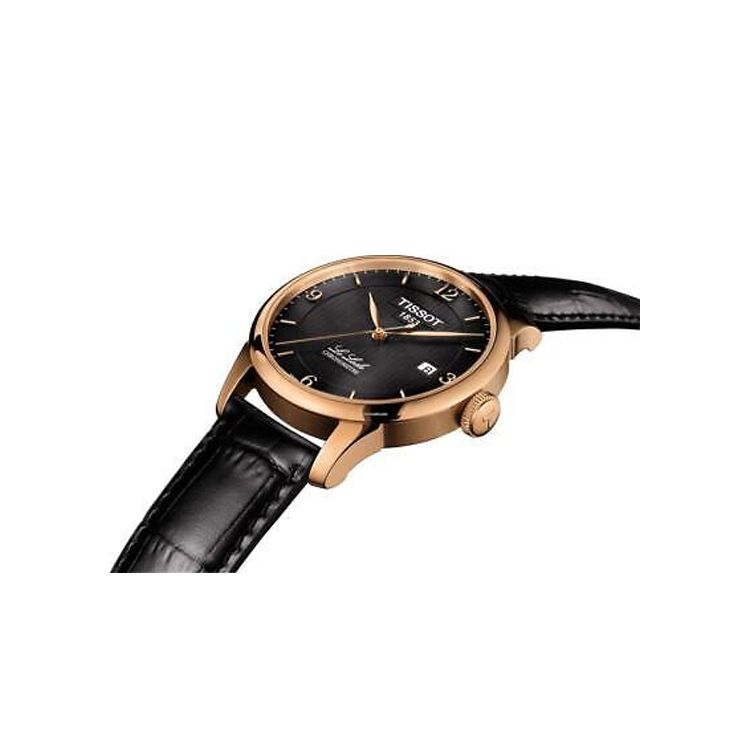 Tissot Le Locle Automatik Mechanisches Uhrwerk Wasserdicht Datumsanzeige Uhr Herrenuhren Schwarzer Stahl Leder T006.408.36.057.00