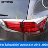Rear Light Lamp Eyelid Eyebrow For Mitsubishi Outlander 2016-  Chrome Taillight Strip Trim Bezel Accessories Car Styling