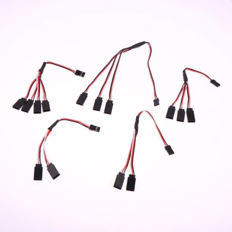 Servo Extension Cable 150mm/200mm Long For Model Cars Ships Aircraft 1 To 2/3/4 Y-lines