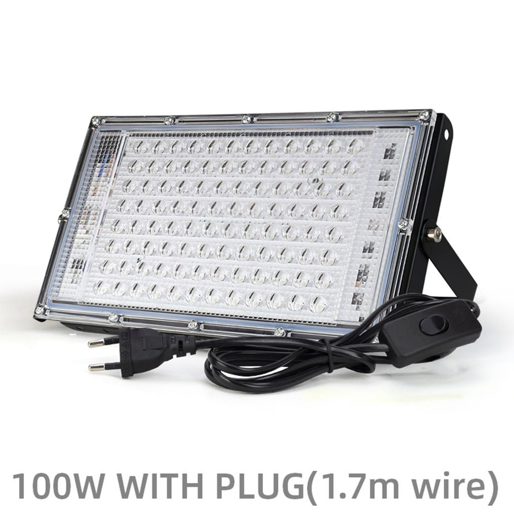 Led Uv Floodlight 50w 100w 395nm Lights Germicidal Lamp Curing Outdoor 220v Light Ultraviolet Plug Lamps Sterilizer Disinfection