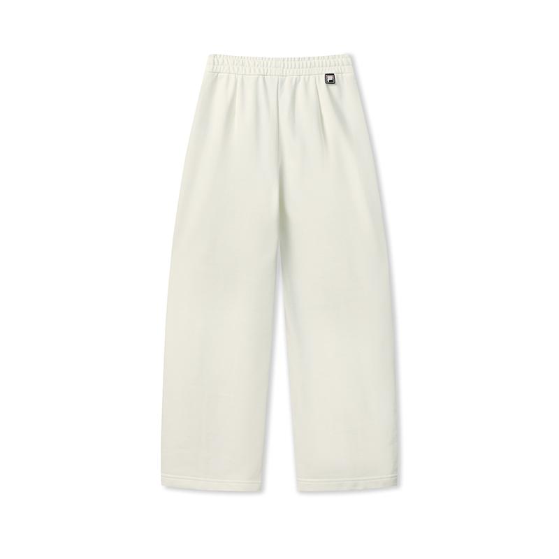 FILA Original Fashion Classic Comfortable Loose Knit Straight Leg Casual Pants Women bottoms Cloud-White F11W549604FIV