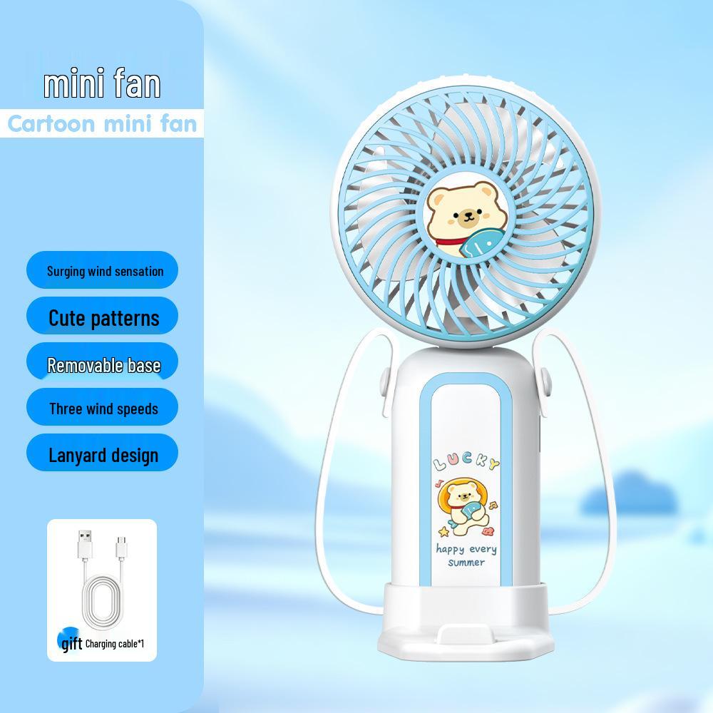 

2025 Summer Cartoon Desktop & Handheld Fan - 3-Speed USB Rechargeable Factory/Wholesale/Trade/Cross-border
