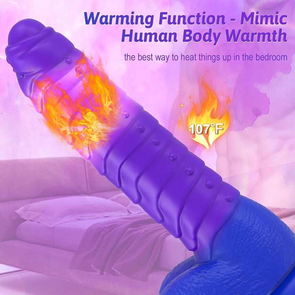 Elektrischer Dildo für Frauen - Realistischer vibrierender Penis Sexspielzeug mit Stoß- und Rotationsfunktion - Wasserdichtes Erwachsenen-Sexspielzeug für Paare