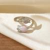 Enamel and Diamond Tulip Adjustable Gemstone Ring for Women - Durable, Non-Fading, High-End Exquisite Design