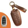 Leather Car Key Case Cover Fob Protect for Hyundai 3/4/5/7 Buttons Top Layer Leather