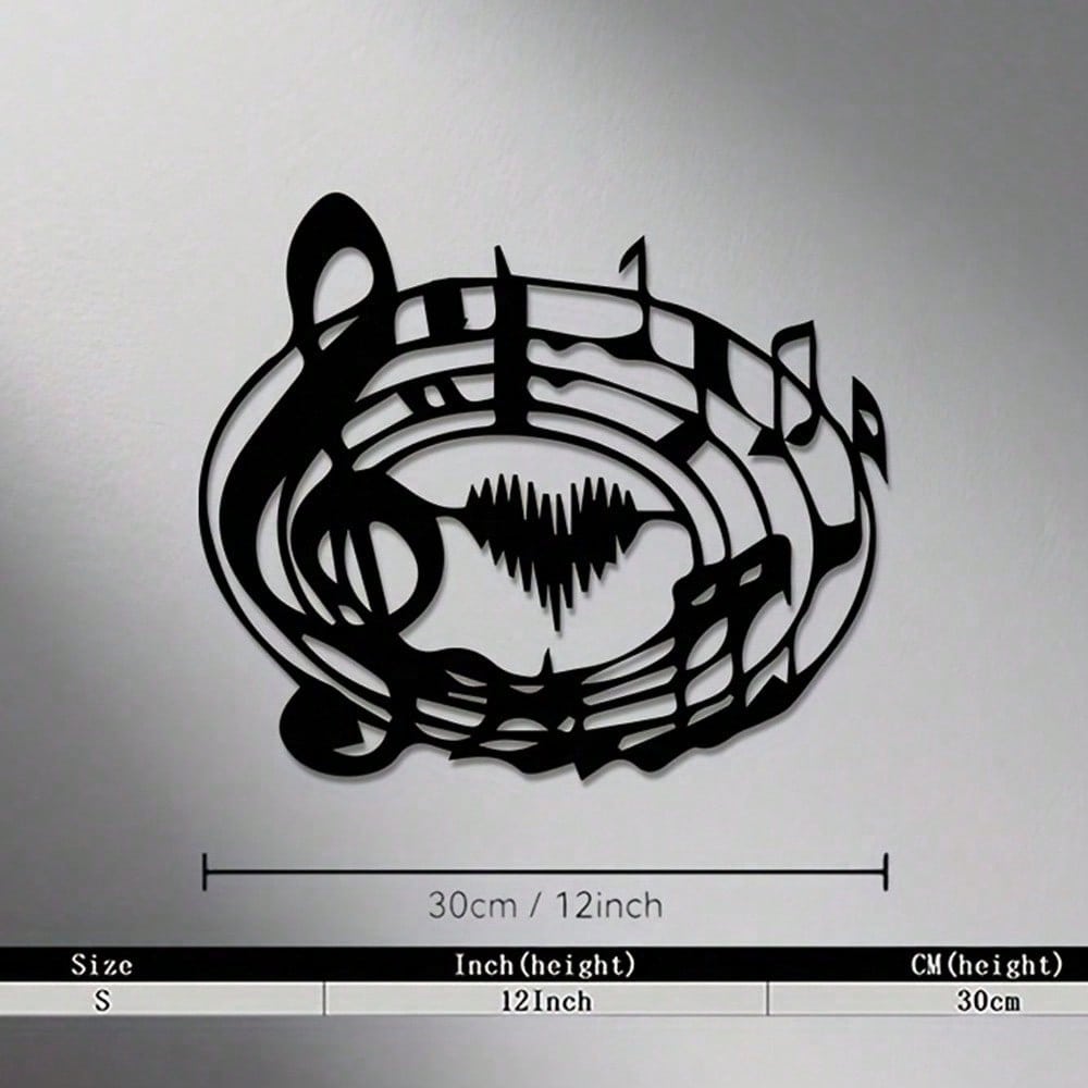 Abstract Tiger Music Notes Metal Wall Art Black Iron Treble Clef Staff Design Indoor Outdoor Decor Gift for Animal Lovers