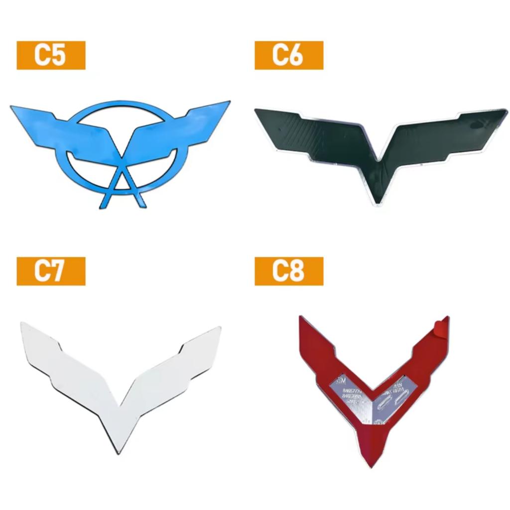 Emblème de Voiture ABS 3D Autocollant Coffre Arrière Capot Avant Badge de Remplacement Décoration Extérieure Pour Corvette C5 C6 C7 C8