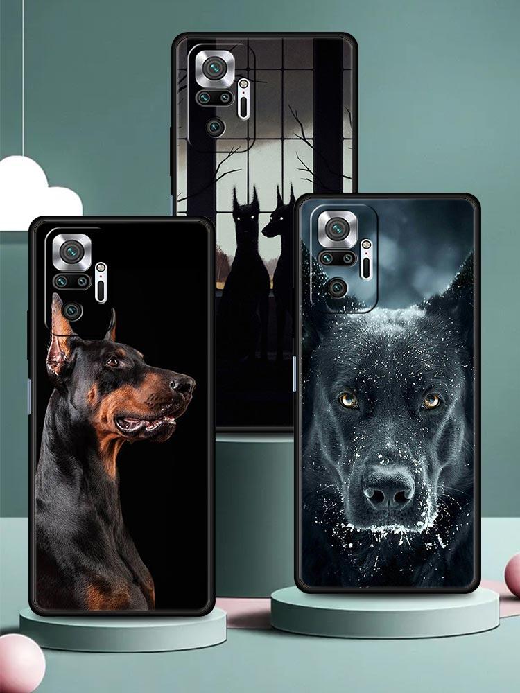 Doberman Dog Phone Case Cover for Redmi 14C 10C Note 15 14 13 12 10 11 K40 Pro Plus 5G Soft TPU Shockproof Shell Funda Capas Bag