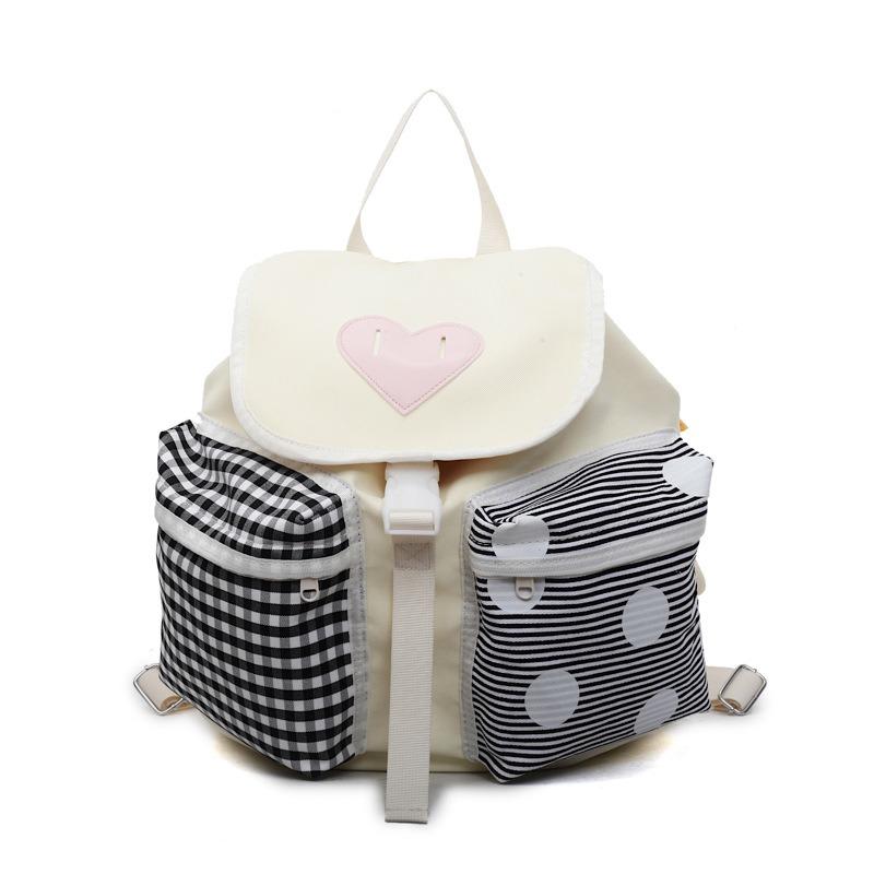 Large capacity backpack Female leisure student class school bag Bucket bag Outdoor lightweight travel backpack