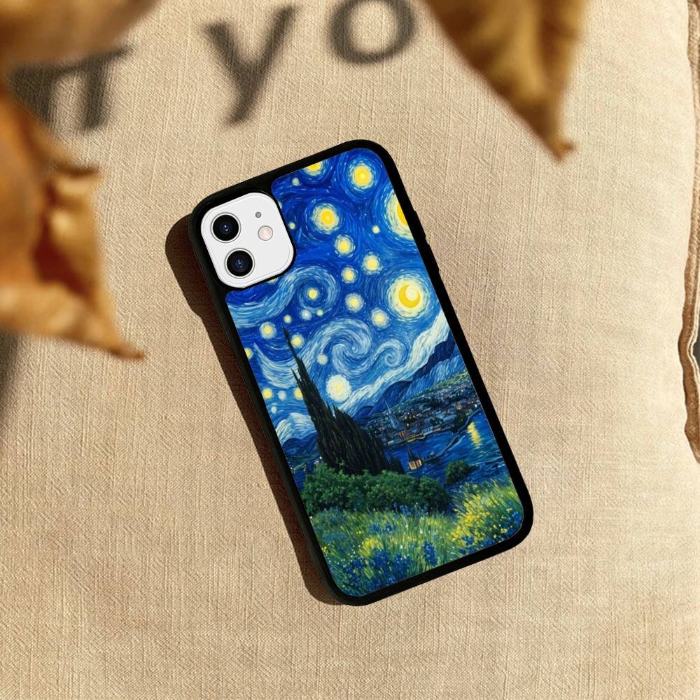 Art Vincent Van Gogh Phone Case For iPhone 17 16 15 14 13 Plus 12 11 Pro Max PC+TPU Cases Back Cover