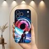 O-One P-Punch Anime Man Phone Case For iPhone 17,16,15,14,13,12,11 Plus,Pro Max,XS,X,XR,SE,Mini,8,7,Soft Silicone Black Cover