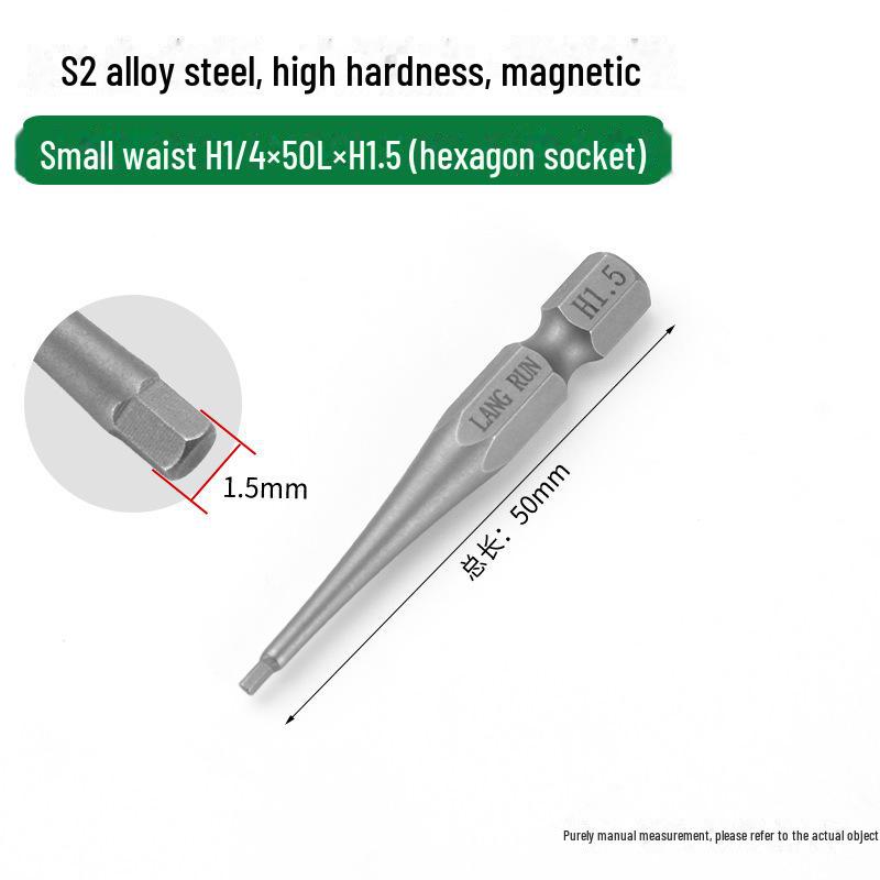 Taiwan S2 Steel Hardened Hexagonal Screwdriver Bit, Phosphate Gray Finish