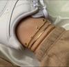 Personalized Geometric Lightning Pendant Multi-piece Beach Anklet Creative Alloy Multi-layer Golden Anklet