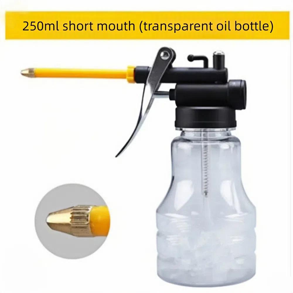 250 ML Small Oil Oiler High Pressure Pump Type Oiler New Transparent Oil Can
