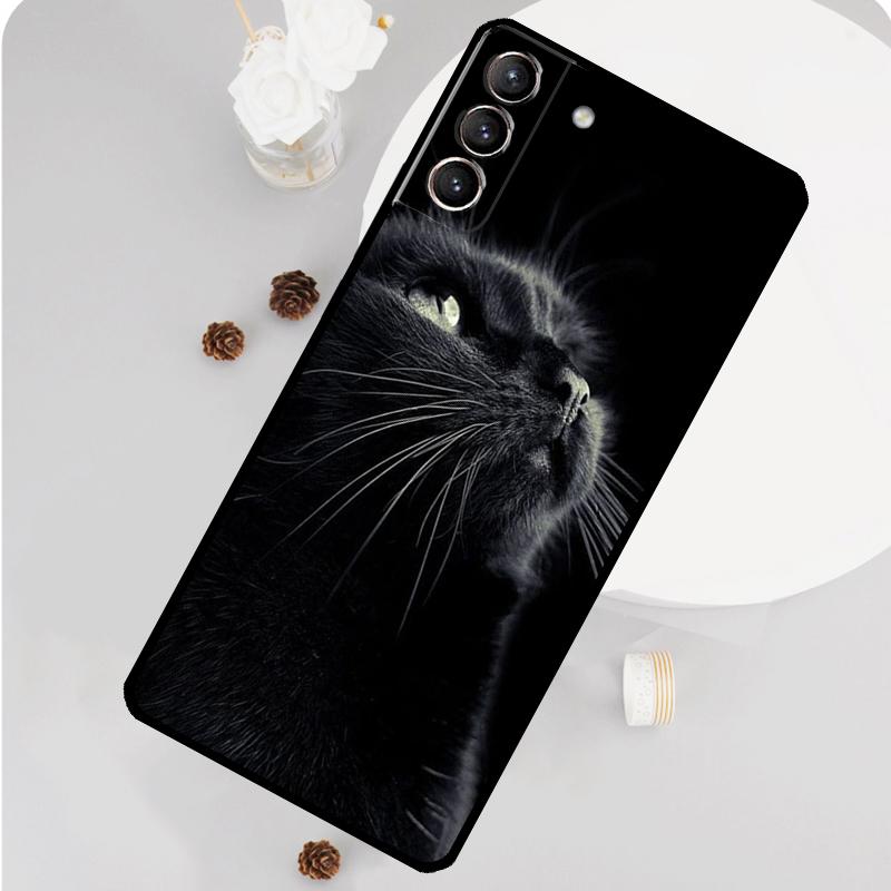 Cat Staring Eye Phone Case For Samsung Galaxy S26 S25 S24 S20 S21 S22 S23 Ultra S10 Plus S25 FE Funda Cover