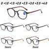 Vintage Round Frame Reading Glasses Men And Women Blue Light Blocking Presbyopia Glasses Ultra Lightweight Full Frame Eyeglasses