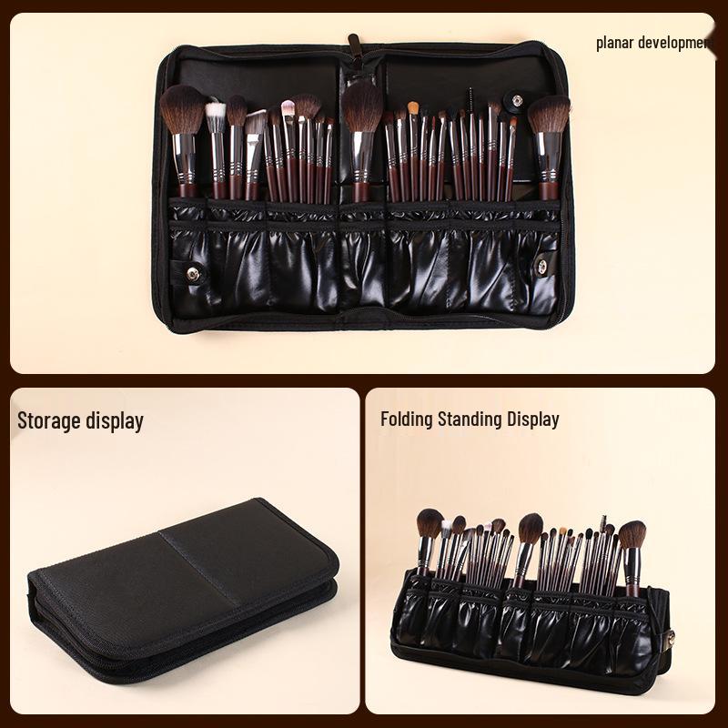 26-Piece Professional Makeup Brush Set - Animal Hair Brushes for Makeup Artists
