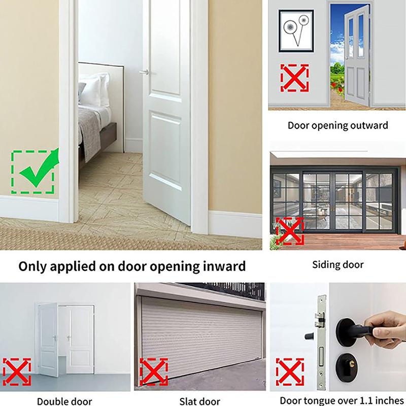 Door Lock Security For Travel | Heavy Duty Portable Door Lock Stoppers | Hotel Door Jammer Home Security Lock Latch Device Apart