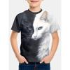 Summer Children's 3D Printed Crew Neck T-Shirt Fashion Versatile Trend Breathable Casual