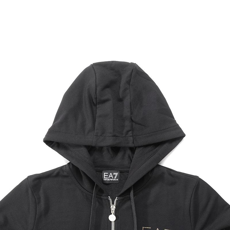 Emporio Armani Logo Pattern Lightweight Hooded Zip-Up Sweatshirt Set Women sweatshirt set 8NTV51-TJ9RZ-1200